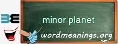 WordMeaning blackboard for minor planet